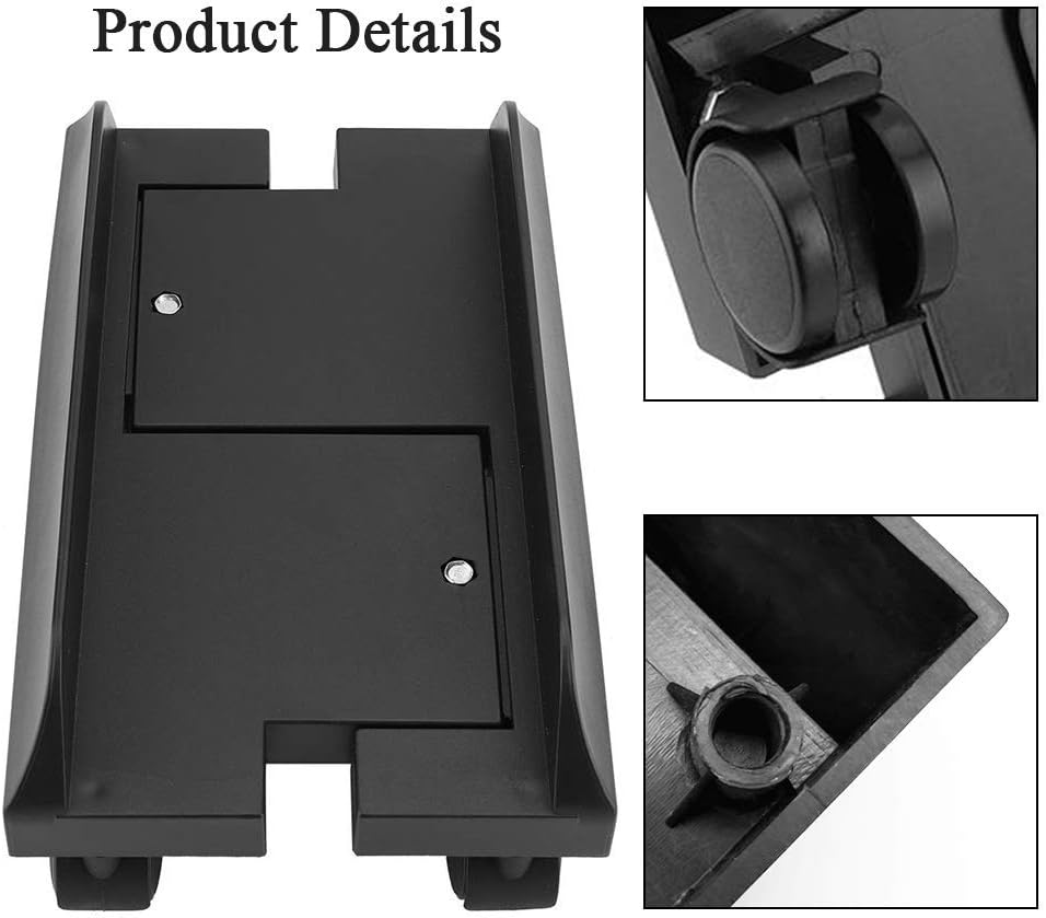 CPU Stand Mobile Desktop Tower Computer Floor Stand Rolling Caster Wheels Adjustable Width Universal PC Computer Holder Cart with 4 Caster Wheels (Black) : Office Products