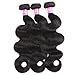 VRBest Hair Brazilian Body Wave Virgin Hair 3 Bundles 10A 100% Unprocessed Virgin Human Hair Bundles Weave Extensions Natural Black Color Remy Hair (10 12 14)