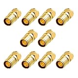 Cable Matters 10-Pack Gold Plated F-Type Crimp-On Coaxial RG6 Connector