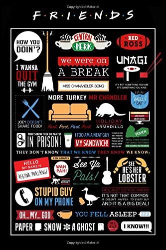 Friends: Central Perk notebook, 100 lined pages, 6x9''