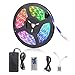 SUNNEST LED Strip Lights, 16.4ft 5050 RGB 300leds Waterproof Flexible Light Strips,12V DC Led Light Kit with 44-Key Remote Controller & Power Supply for Kitchen Bedroom and Outdoor Decoration