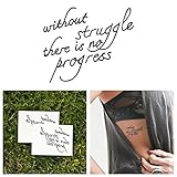 Temporary Tattoo Quote (Set of 2)