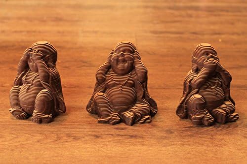 Handcrafted Wooden Laughing Buddha (set of 3)