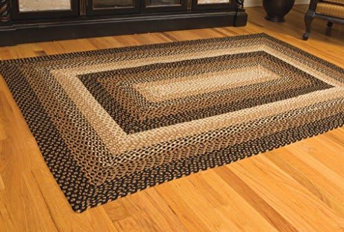 IHF Home Decor Rectangle Braided Jute Rugs 6' x 9' New Stallion Design