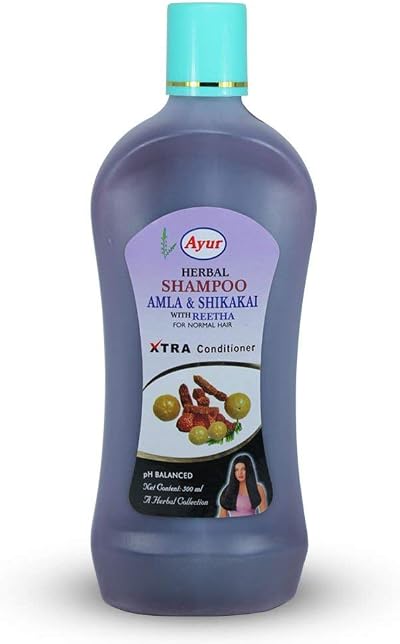 Ayur Amla Shikakai with Reetha Shampoo 200ml Hair Care Natural Ingredients