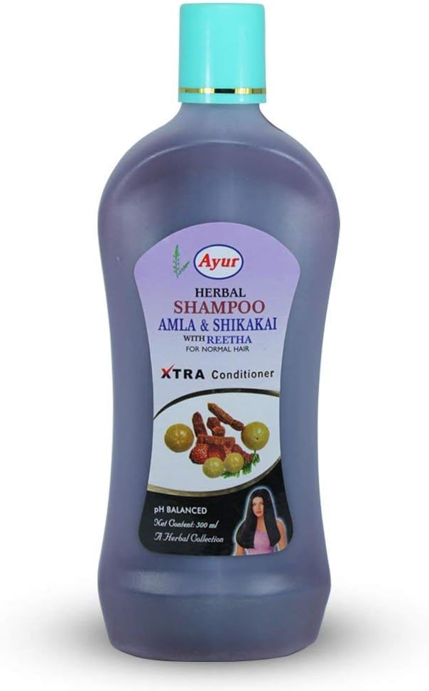 Ayur Amla Shikakai with Reetha Shampoo 200ml Hair Care Natural Ingredients