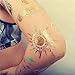 COKOHAPPY 5 Sheets Metallic Temporary Tattoo 150+ Universal Sun Moon Star Gold Silver Shine Beach Armband