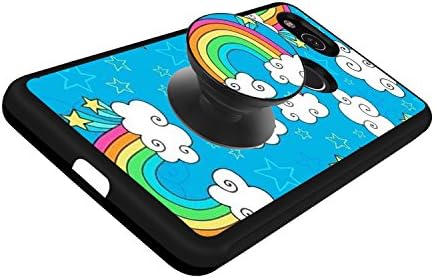 Google Pixel XL 2 Rainbow Case, Customizable TPU Shock Absorption Protective Pixel XL2 Case Cover with Multifunction Pop Mount Holder for Google Pixel 2 XL - Rainbow