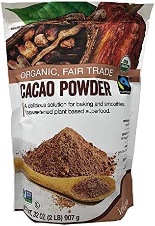 Volupta Organic & Fair Trade Unsweetened Super Food Cacao Powder 32 oz (3 Packs)