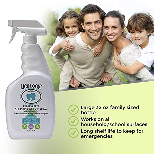 LiceLogic Natural Home Lice Spray for Furniture, Belongings, Bedding