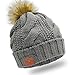 Enjoybot Bluetooth Beanie Wireless Knit Winter Hats Cap Built-in Stereo Speakers Microphone Outdoor Sports (003-Gray)