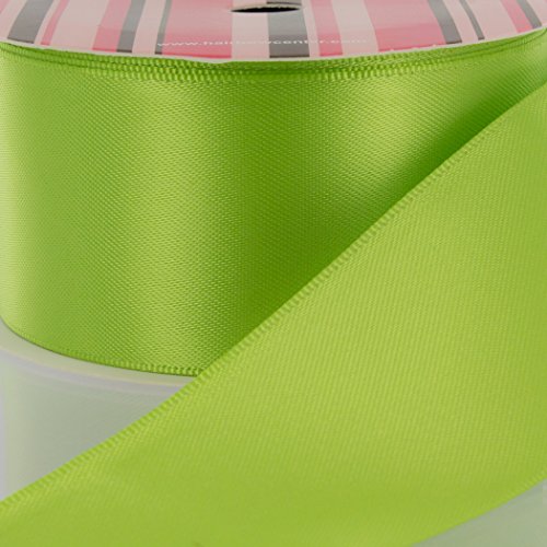 1.5" Apple Green Double Face Satin Ribbon 5 yard Reel