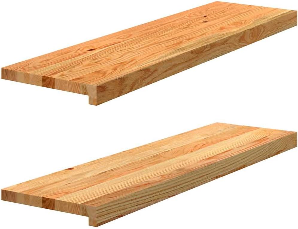 vidaXL Solid Oak Window Sills 2pcs 90x30x2cm Light Brown Untreated Wooden Ledges