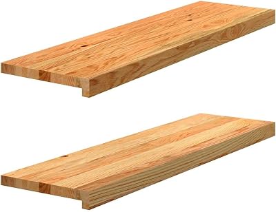 vidaXL Solid Oak Window Sills 2pcs 90x30x2cm Light Brown Untreated Wooden Ledges