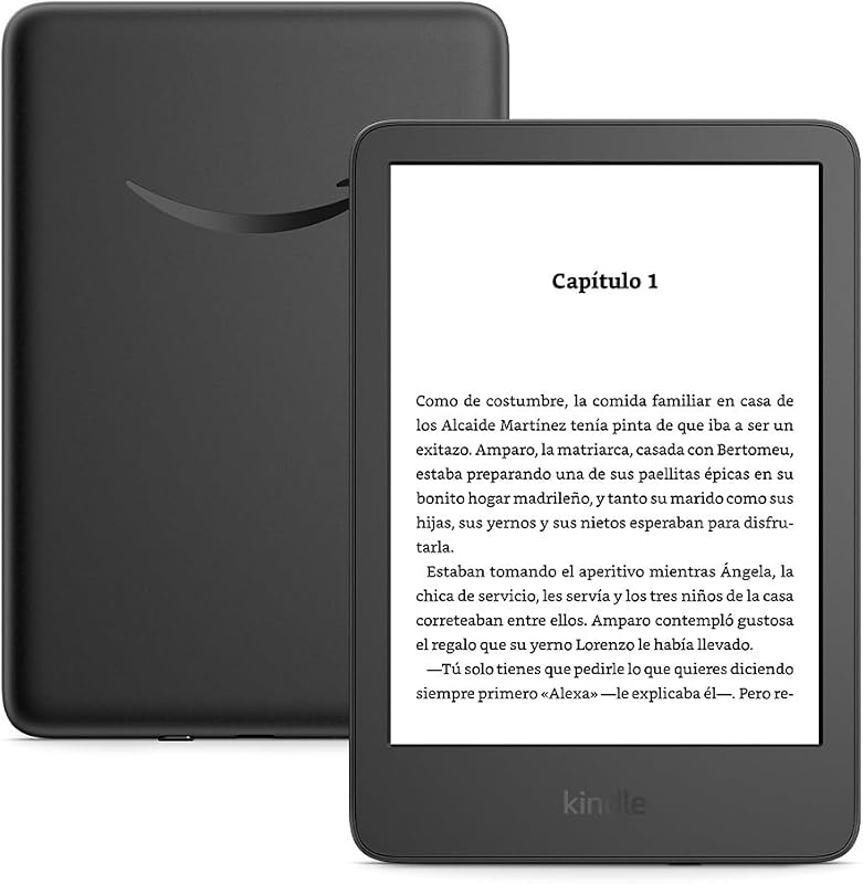Kindle 16 GB (modelo de 2024): ligero y compacto, con pasadas de página fluidas y contraste alto | Sin publicidad | Negro
