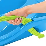 molti Steering Sledge Bob Snow Glider with Brakes Pull Rope 80cm Blue view 4