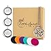 Earth Spirit Village Tree Of Life-Aromatherapy Essential Oil Diffuser Necklace Gift Set, Stainless Steel Locket & Chain, 3 Interchangeable Inspiration Jewelry Charms + 6 Refill Pendant Pads