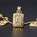 Trendsmax Initial A-Z Letter Pendant Necklace Mens Womens Capital Letter Yellow Gold Plated Stainless Steel Box Chain 22inch