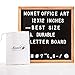 Black Felt Changeable Letter Board 12”x12” By Monet Office Art: Letterboard With Solid Oak Wood Frame & Mount Hook – Comes With 300 White Plastic Letters, Numbers & Punctuation Marks