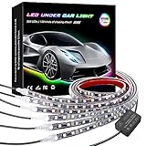 KORJO Car Underglow Lights, 6 Pcs Bluetooth Led