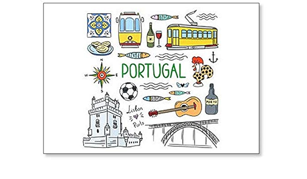 Imán para nevera, diseño de símbolos de Portugal : Amazon.es ...