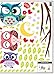 BIBITIME Night Moon Star Sky Wall Sticker Love Family Owls on The Tree Branch Wall Decal for Nursery Bedroom Kids Room Decor,25.19