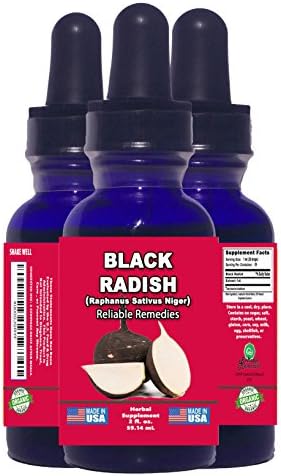 2 OUNCE! - BLACK RADISH (Raphanus Sativus) BY RELIABLE REMEDIES! - ORGANIC LIQUID EXTRACT! - MADE IN AMERICA! - ALCOHOL FREE! - 100% MONEY BACK GUARANTEE!** SALE NOW! FREE HOME HERBAL HINTS eBook!