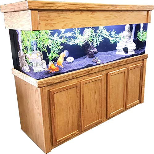 RJ ENTERPRISES Oak Groove 72″X24″ Honey 30″ Tall Aquarium Stand fits180/225 Gal & Oak Groove 72″X24″ Honey 10″ Tall Canopy fits180/225 Gal(Tank NOT Included)