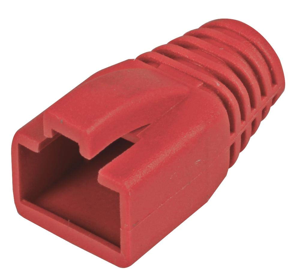 PRO SIGNAL RJ45 Strain Relief Boots – Red, Pack of 5 – Protect Ethernet Cables up to 8mm