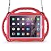 BMOUO Kids Case for New iPad 9.7 inch 2017/2018 - Shoulder Strap Shockproof Protective Handle Kickstand Case Cover for iPad 9.7 inch 2017 & 2018 / iPad Air/iPad Air 2 (Red)