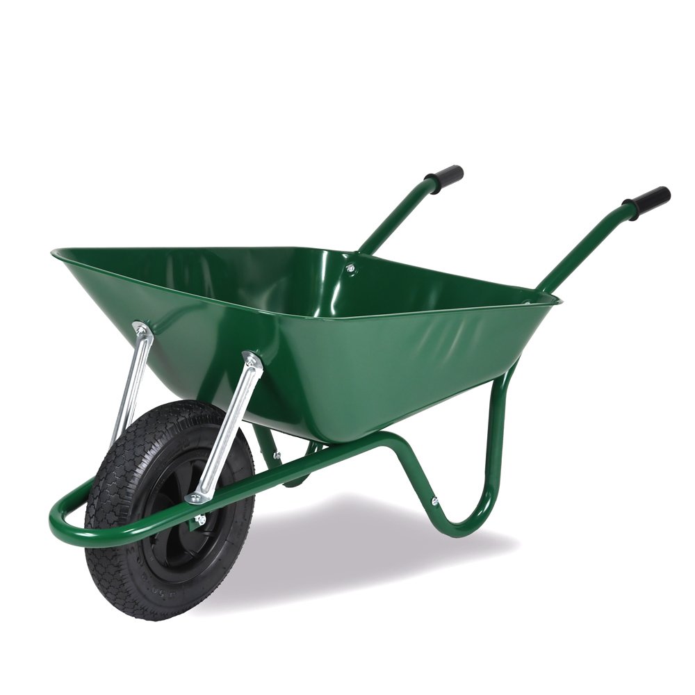 Walsall Wheelbarrows 85 Ltr Easiload Wheelbarrow Heavy Duty Builders Barrow in a Box - Pneumatic Wheel