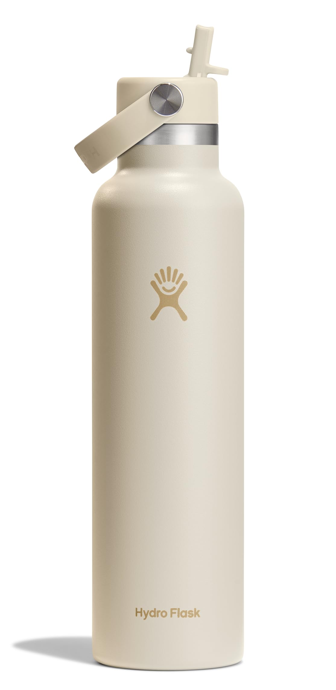Hydro Flask Water Bottle - Insulated Stainless Steel - Straw Lid, Non Spill, Leakproof in 24 Oz Coconut Cream Image