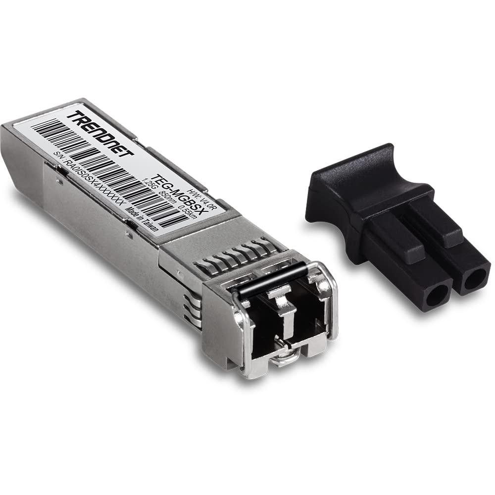 TRENDnet SFP Multi-Mode LC Module (550m), Transmission up to 550m, Supports up to 1.25Gbps, SFP/MSA Compliant,TEG-MGBSX