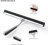 Ettori Shower Squeegee 12 in Brushed Nickel Stainless Steel Wall Hook view 6