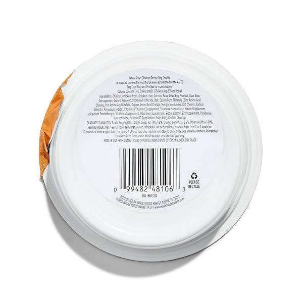 WHOLE PAWS, GRAIN-FREE WET DOG FOOD, CHICKEN RECIPE, 3.5 OUNCE