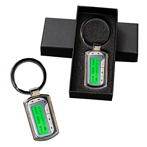 BRGiftShop Personalized Custom Name Funny Retro Beeper Metal Keychain