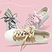 ZLY Wide Flat Satin Ribbon Shoelaces, Shoe Laces For Kids, Youths & Women's Sneaker Shoestrings, Gold