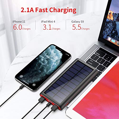 Solar Charger 26800mAh,Kilponen Outdoor Power Bank,High Capacity