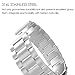 Fintie Bands Compatible with Samsung Galaxy Watch 3 45mm / Galaxy Watch 46mm / Gear S3 Frontier and Classic, 22mm Solid Stainless Steel Metal Bracelet Strap Replacement Wrist Band