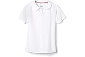 French Toast Girl's Short Sleeve Peter Pan Collar Blouse (Standard and Plus)