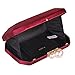 M10M15 Women Wine Red Satin Clutch Purse Small Evening Bag with Pearl Closure for Party Wedding