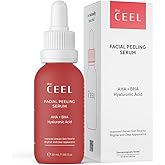 The Ceel Facial Peeling Serum With 10% AHA 2% BHA, Saliscylic Acid Serum for Blemishes, Chemical Peel at Home, Glycolic Acid Peel With Hyaluronic Acid,AHA and BHA, 1.00 fl.oz (30 ml)