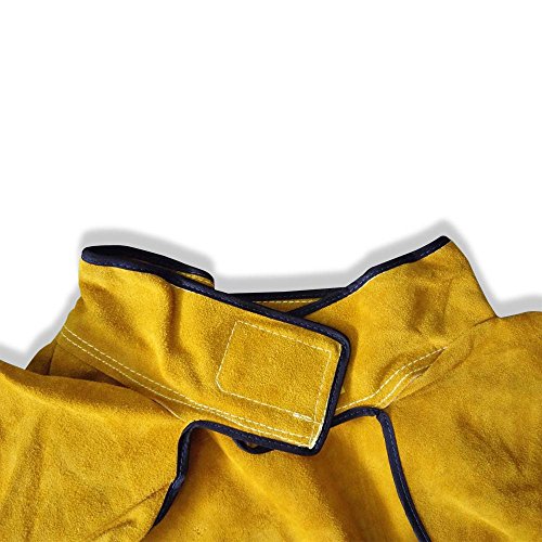 image for NUZAMAS Welding Apron Anti-flame Cowhide Long Coat Protective Clothing