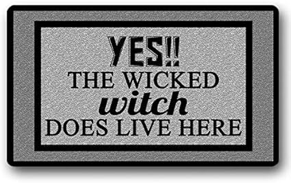 Soloatman Ja De Wicked Heks Leeft Hier Deurmat Grappige Halloween Fall Deurmat Entry Teken Grappige Vloer Mat Deurmat Latex Niet Geweven 45 X 75 Cm Mat Decor Binnen Buiten Amazon Nl