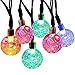 SUPSOO Solar String Light 20ft 30 LED Crystal Ball Waterproof String Lights Solar Powered Lighting for 8 Modes Lighting for Patio,Lawn,Garden,Wedding,Party,Christmas Decorations(Multi-Color)