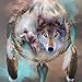 Diamond Painting Full Drill Square 5D DIY Wolf Animals Cartoon Rhinestone Gems Embroidery Arts Craft Adults' Children's Paint-By-Number Kits cross stitch for Home Decoration 12X12 inches (Wolf)
