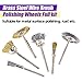 Swpeet 72Pcs Wire Wheel Brushes Kit, Including Brass and Steel Wire Brush Set 1/8