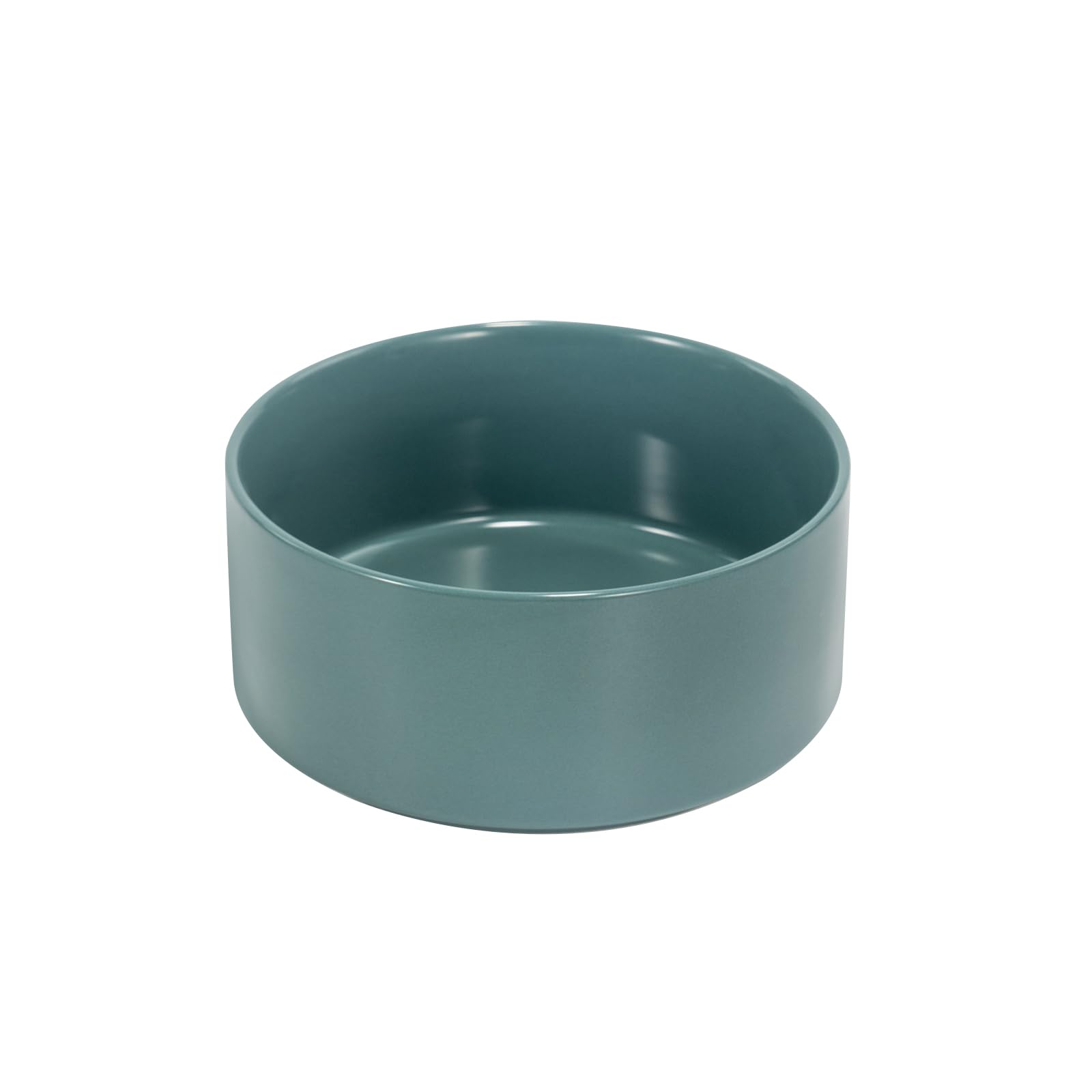 SPUNKYJUNKY Ceramic Dog Bowl Feeding Bowl Cat Bowl for Cats and Dogs (1800 ml, Dark Green)