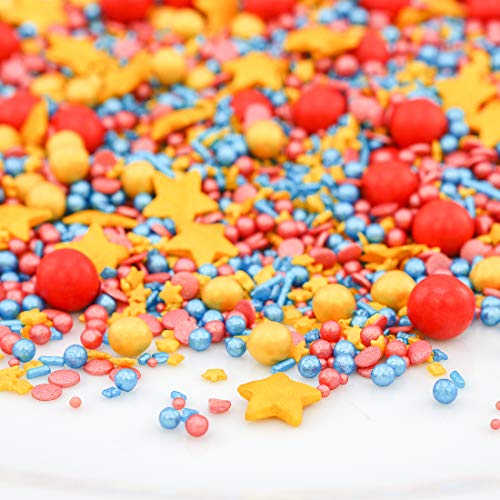 Super Streusel Superheld (90g) | Zuckerstreusel für Kuchen Kekse Torte uvm. | Alle Zutaten aus der EU | Streuselmix aus Hamburg bekannt aus TV & Print | Ohne AZO-Farbstoffe (90g) – Bild 3