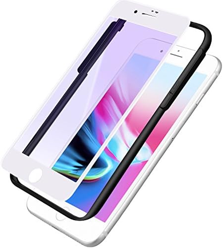 Missfeel Screen Protector for Apple iPhone 7 Plus / 8 Plus, Anti Blue Light Filter Film Tempered Glass Screen Protector with Easy Installation Tray [Full Coverage, Eye Protect, Case Friendly]